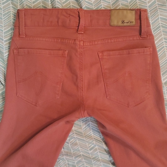 ANTHRO Level 99 Liza Skinny jeans coral sz 25 - Picture 7 of 8